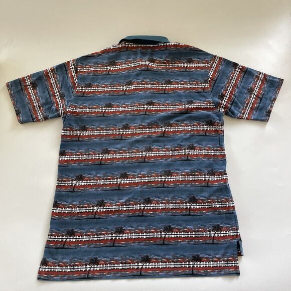 Vintage Tabasco Hot Sauce Polo Shirt Men's XL All Over Print Ocean Beachy Retro‎ - Picture 4 of 10